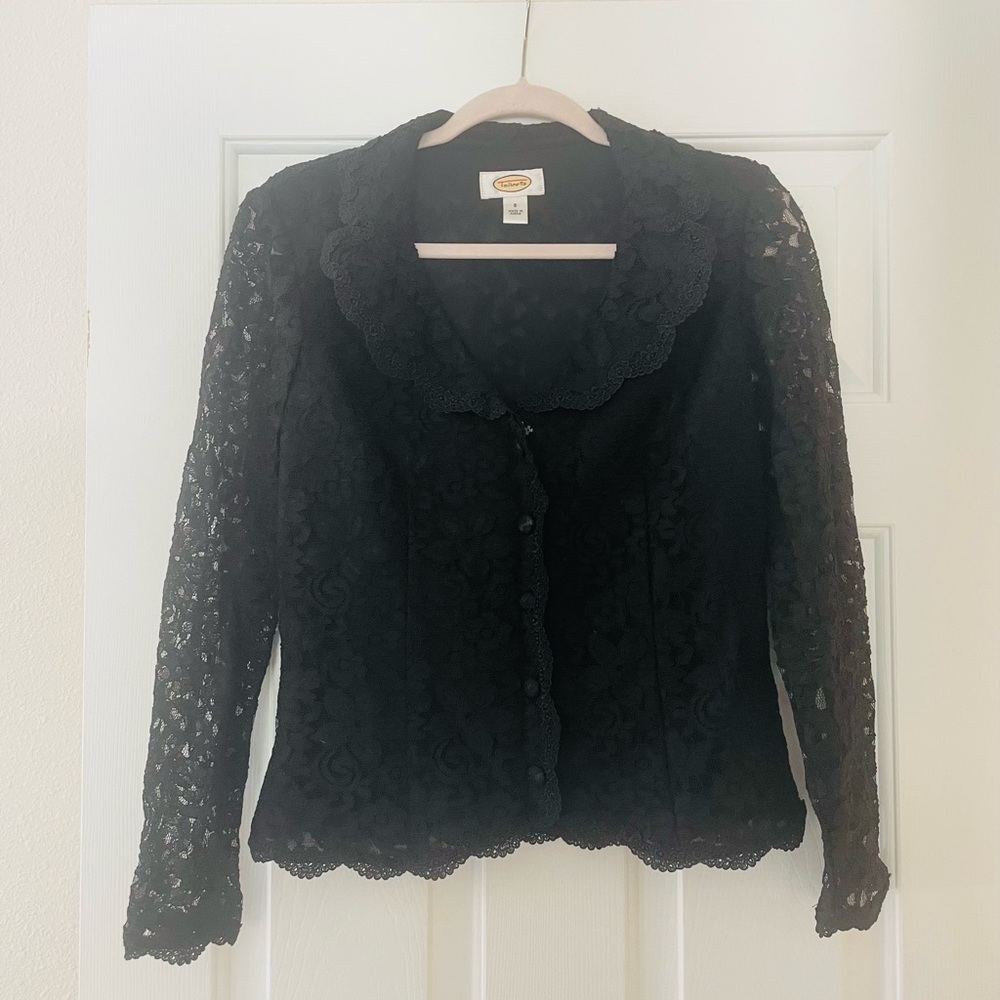 Talbots lace short jacket